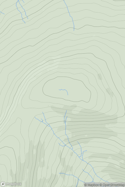 Thumbnail image for Bryn [Llandovery to Monmouth] showing contour plot for surrounding peak